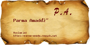 Parma Amadé névjegykártya